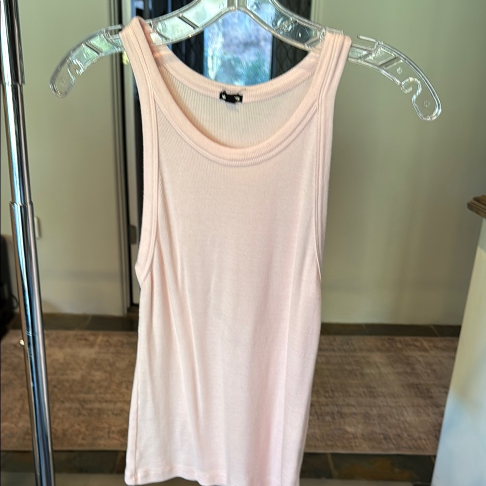 Monrow Pink Sleeveless Tank Top